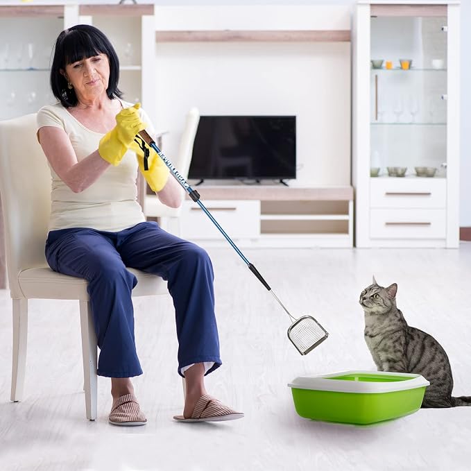 Sand Dipper Metal Cat Litter Scoop – Long Handle Cat Poop Scooper - Image 5
