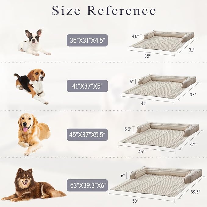 WINDRACING Luxury Dog Couch Bed, Washable Calming Dog Couch Cover, Couch - Image 4