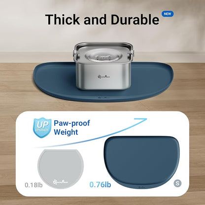 DownyPaws Cat Food Mats for Floors Waterproof, BPA Free Silicone Pet Feeding Mat - Image 8