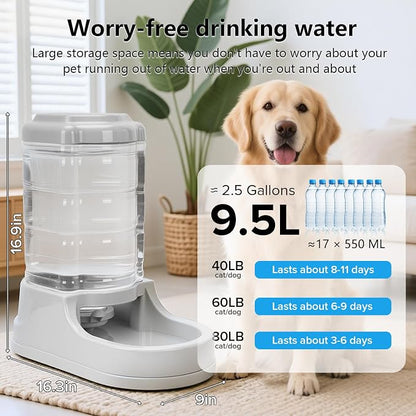 Kenond 2.5 Gallon Automatic Dog Water Dispenser, Gravity Water Bowl - Image 2