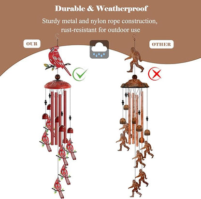 for Women Cardinal Wind Chimes for Outside, Decoration for Outdoor - Image 4