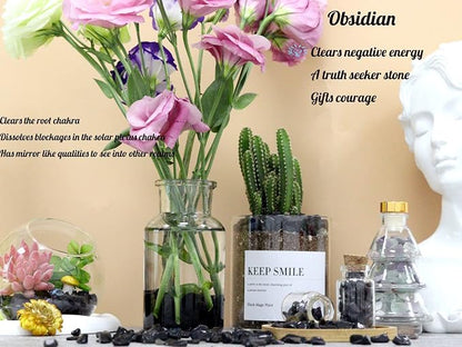 Obsidian Healing Crystal Chips Bulk Gemstones Sets Tumbled Crushed Stones - Image 2