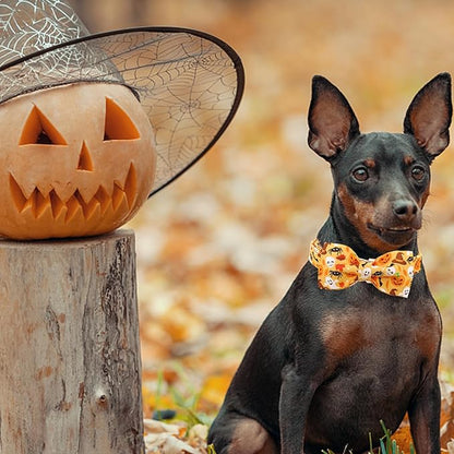 Halloween Dog Collar, Pet Collar Bow Fall Puppy Collar Girl Boy Holiday Collars - Image 6
