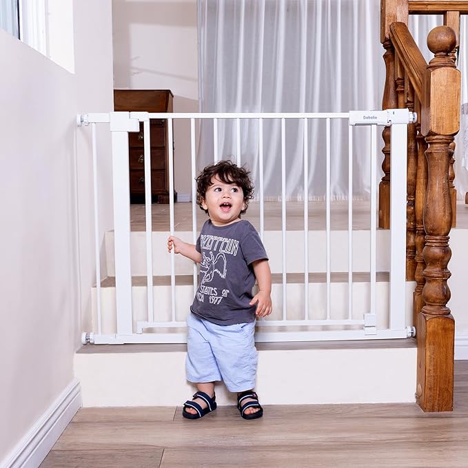 BABELIO Baby Gate for Doorways and Stairs, 41-46" Pet Gate by BABELIO