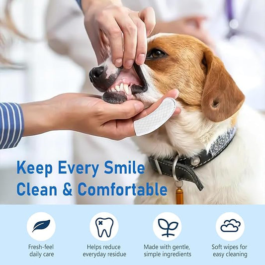 80 Counts Pet Dental Finger Wipes - Image 2