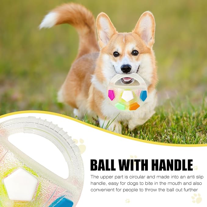Dog Toy Ball with Handle, Toss and Fetch Play, Interactive Ball - Image 5