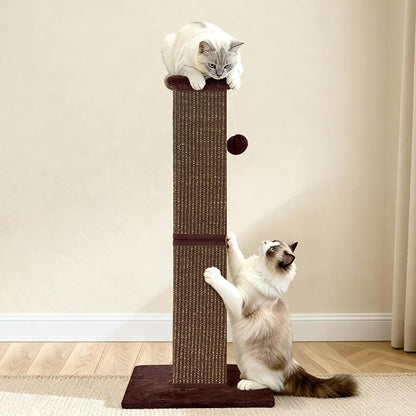 Cat Scratching Post 32 Inch for Indoor Large Cats and Kitten, Nature Sisal Tall - Image 6