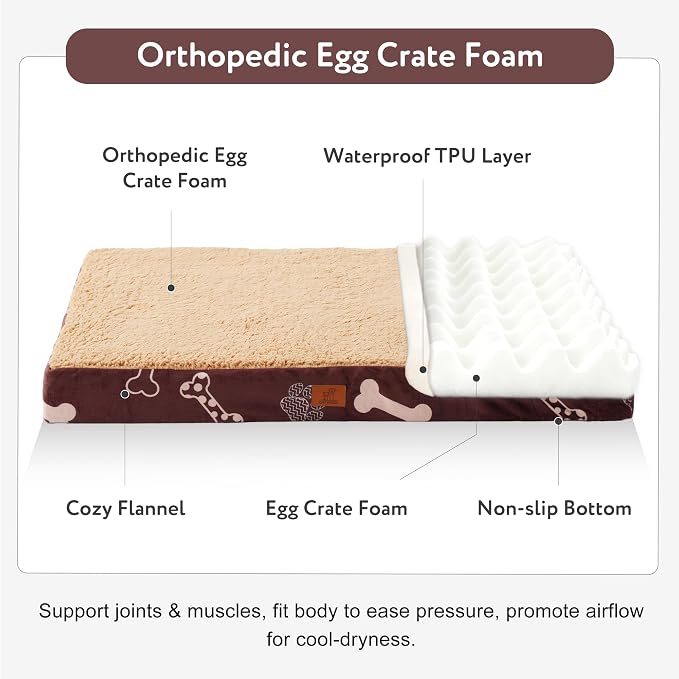 Waterproof Orthopedic Dog Bed for Extra Large Dogs 41x27x4 Inch - Image 2