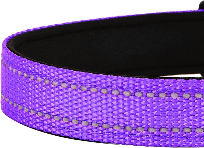 Reflective Dog Collar, Adjustable Soft Neoprene Padded Nylon Pet Collars - Image 5