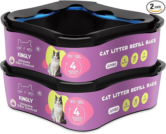 Premium Cat Litter Refill Bags |Jumbo 28FT 2-Pack | Lasts Up to 4 Months | 2 by Unknown