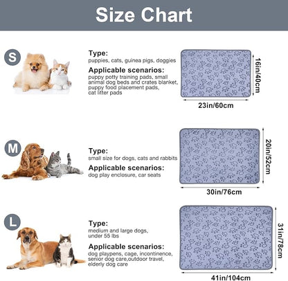 Dono 1 Pack 3 Dog Blankets, Soft Fluffy Fleece Pet Blanket Warm Sleep Mat Paw - Image 3