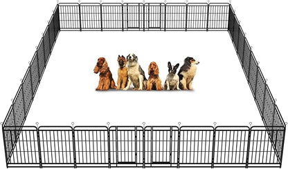 Heavy Duty Dog Playpen: 32 Steel Panels 40" Height, Square Steel Pipe by Committedtobetterpetlife