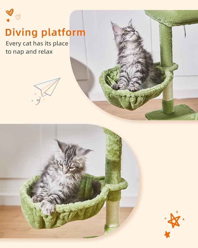 Taoqimiao Cat Tree, 38.5-Inch Cat Tower - Image 5