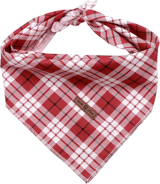 Lionet Paws Christmas Dog Bandana Washable Cotton Handkerchief Scarf Triangle by lionetpaws
