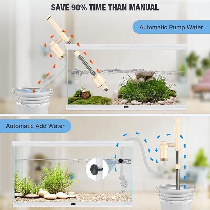 AKKEE Aquarium Vacuum Gravel Cleaner: 18W Gravel Vacuum - Image 4