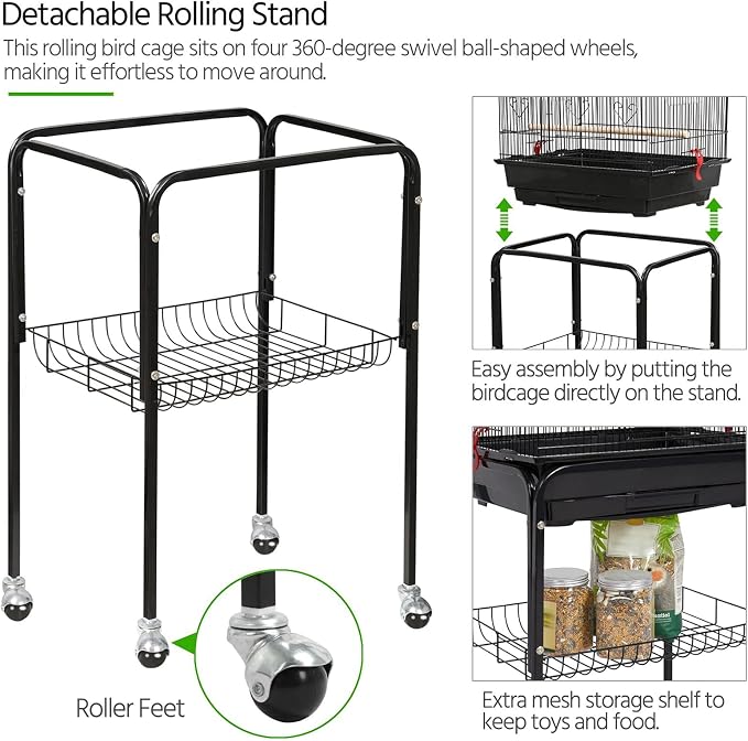 Yaheetech 64-inch Play Open Top Medium Small Bird Cage - Image 7
