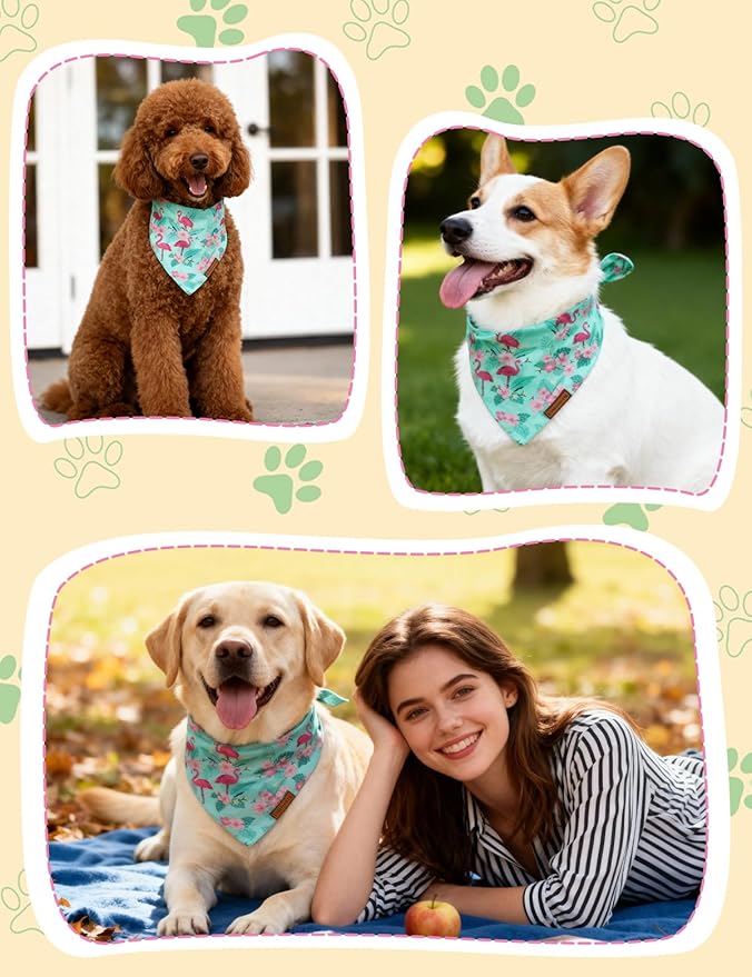 Luxury Double-Layer Dog Birthday Bandana – Handmade, Silk-Soft Polyester - Image 5