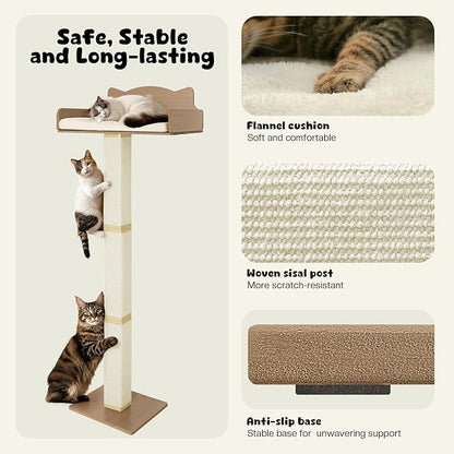 Cat Window Perch with Thick Sisal Scratching Post, Cats Hammock - Image 4