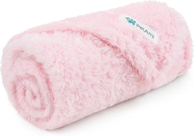PetAmi Dog Blanket for Small Dogs Pink, Fluffy Soft Puppy Blanket, Sherpa by PetAmi