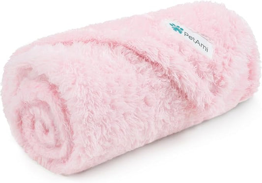 PetAmi Dog Blanket for Small Dogs Pink, Fluffy Soft Puppy Blanket, Sherpa by PetAmi