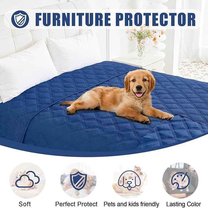 Smiry Waterproof Dog Bed Cover Blanket 52x82, Soft Reversible Pet Blanket - Image 8