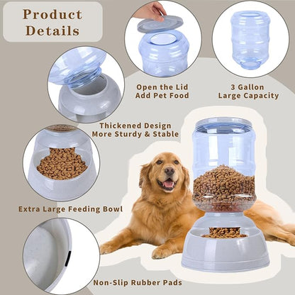 Automatic Dog Feeders, 3 Gallon Capacity Gravity Food Dispenser - Image 2