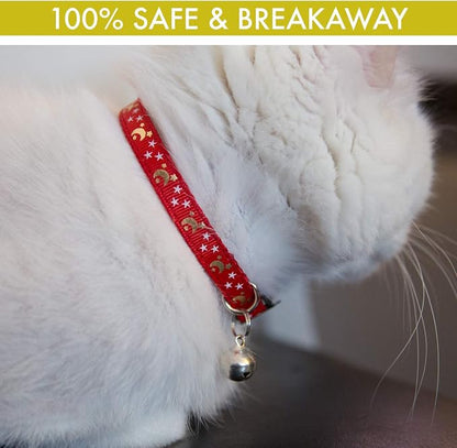 Cat Collar Stars and Moon, Reflective - Image 4