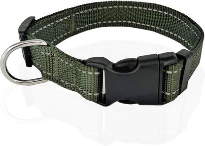 Adjustable Nylon Dog Collar, Reflective Collar 1 Inch 3/4 Inch 5/8 Inch Wide by TAIDA