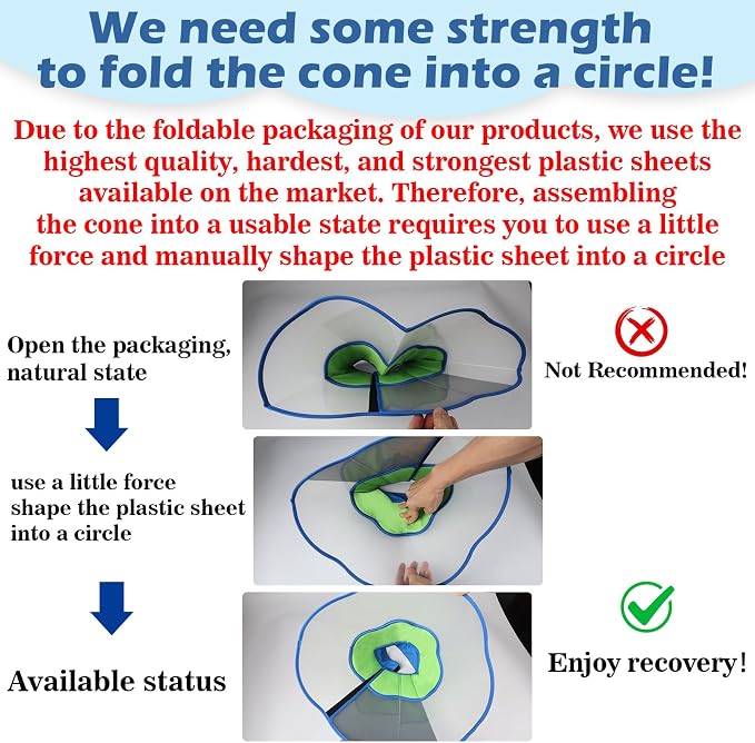 Hard & Heavy Plastic Dog Cone Collar Alternative - Image 3