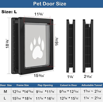 CEESC Large Dog Door for Pets Up to 100 lb, Weatherproof Pet Door for Cats and - Image 6