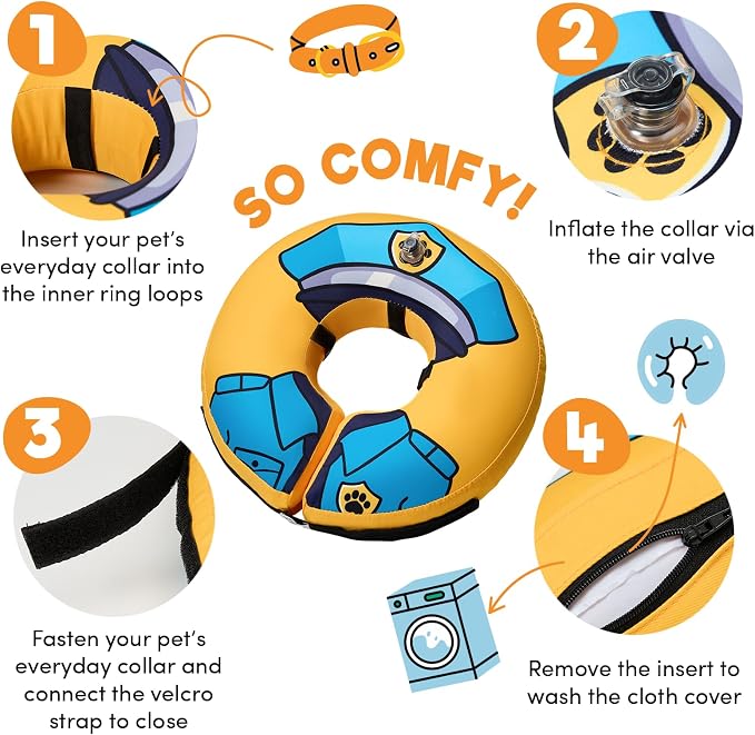 BENCMATE Inflatable Dog Cone Collar Alternative, Soft Dog Cone - Image 2
