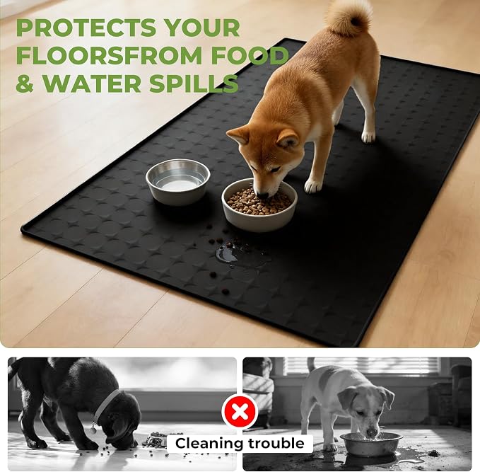 Extra Large 34x22 Inch Silicone Pet Food Mat - Image 4