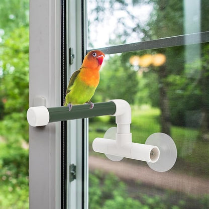 Hypeety Bird Parrot Stand Perch Shower Standing Toy Portable Suction Cup Parrot - Image 6