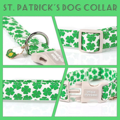 Unique style paws St. Patrick's Dog Collar Plastic Buckle Puppy Collar - Image 3