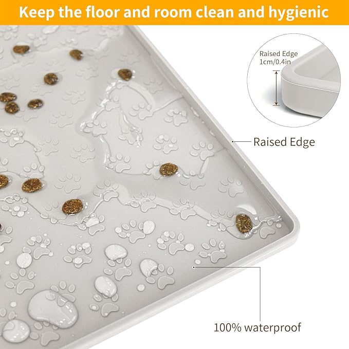Ptlom Dog Food Mat Anti-Slip Pet Bowl Mats - Image 5