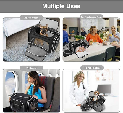 TSA Airline Approved Large Pet Travel Carrier, 4 Sides Expandable - Image 4