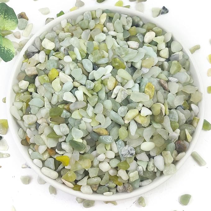 5LB Succulent and Cactus Pebbles, 1/5 Inch Jade Natural Decorative Polished by YISZM-ForYourNaturalLife
