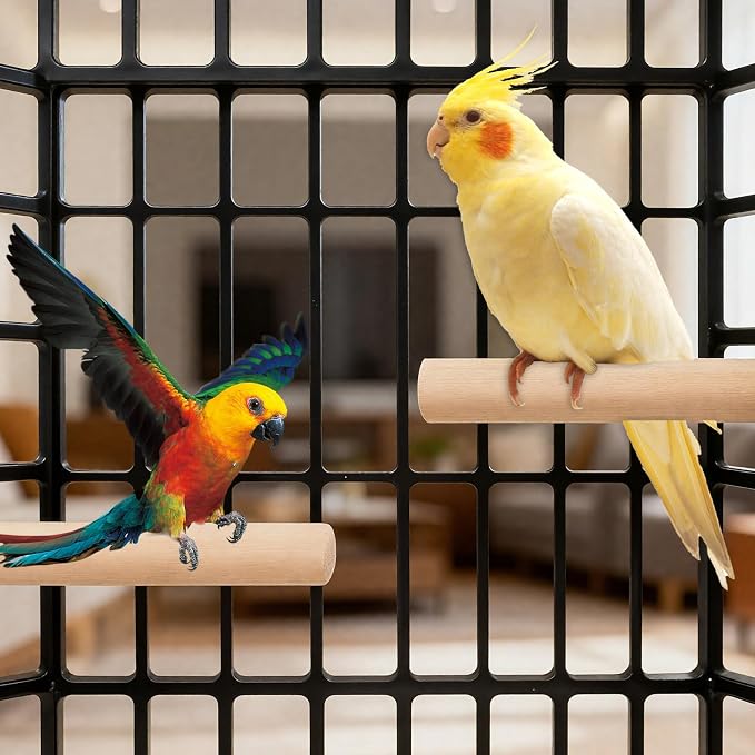 Bird Cage Sticks Wooden Parakeet Perches Cockatiel Cage Wooden Sticks Parrot - Image 7