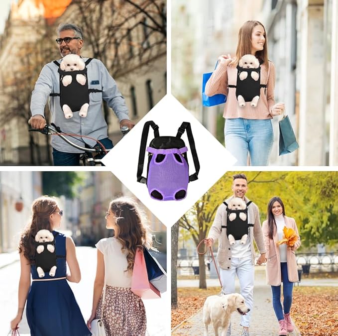 FEimaX Dog Carrier Backpack Pet Legs Out Front Cat Travel Bag, Adjustable Puppy - Image 6