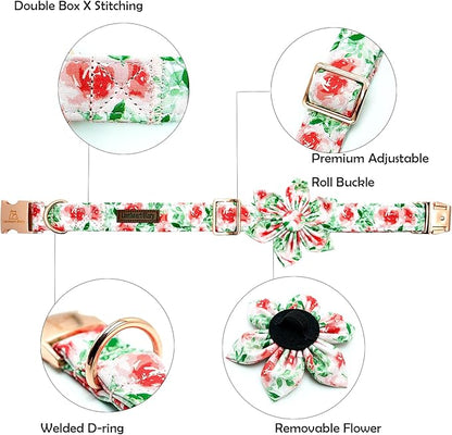 Lionheart glory Dog Collar Flowers Collar Floral Dog Collar - Image 2