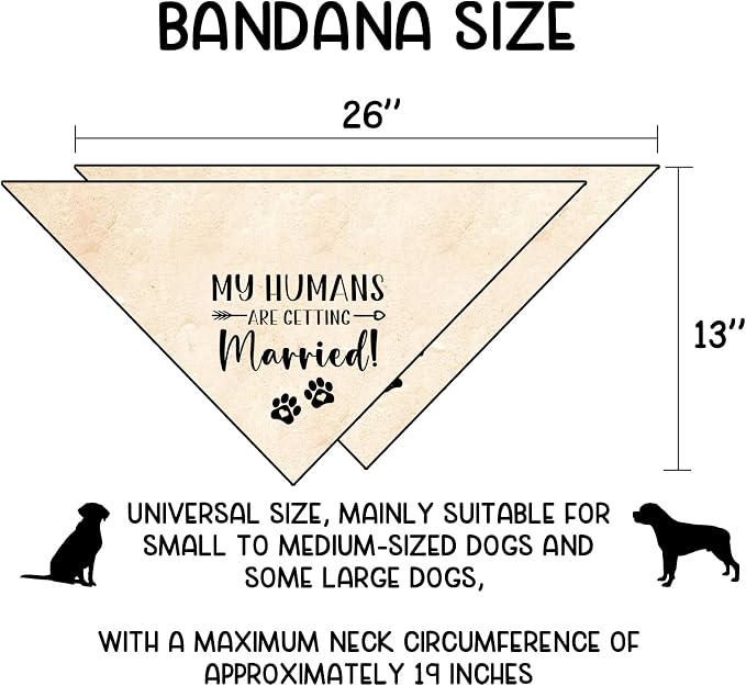 Engagement Gifts My Humans are Getting Married! SHE Said Yes! Pet Bandana Scarf - Image 2