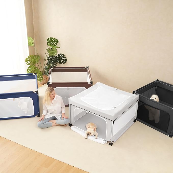 EHEYCIGA 42x42x26 Inches Puppy Playpen Without Top Cover - Image 9