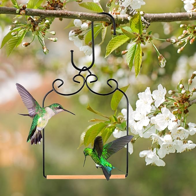 2 Pack Hummingbird Swings and Perches Metal Frames - Image 6
