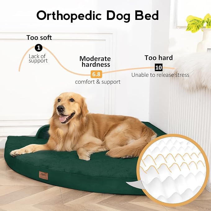 Large Orthopedic Dog Bed with Sides Big Dog Beds with Removable Washable Cover - Image 2
