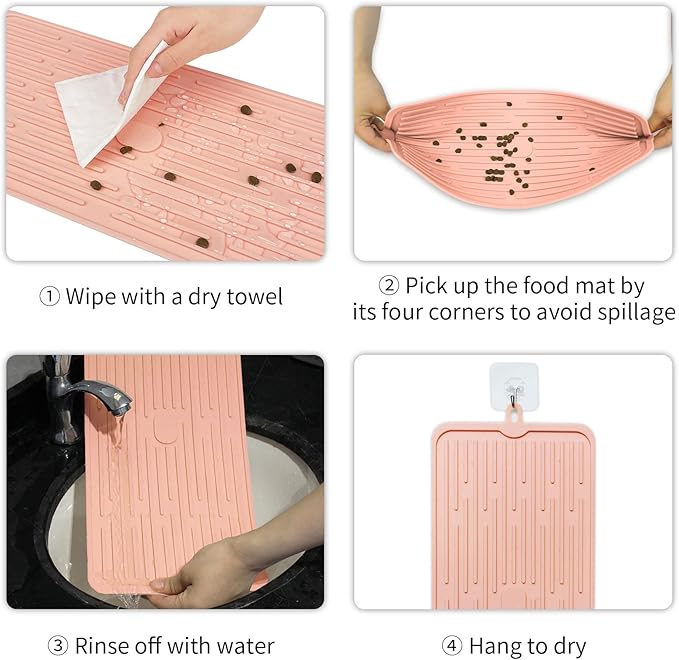 Ptlom Pet Placemat for Dog and Cat, Mat for Prevent Food and Water Overflow - Image 7