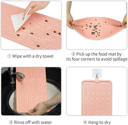 Ptlom Pet Placemat for Dog and Cat, Mat for Prevent Food and Water Overflow - Image 7