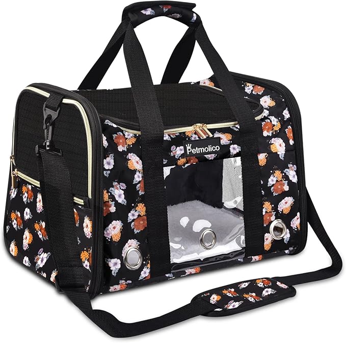Petmolico Cat Carrier Dog Carrier, Airline Approved Soft Pet Travel Carrier by Petmolico