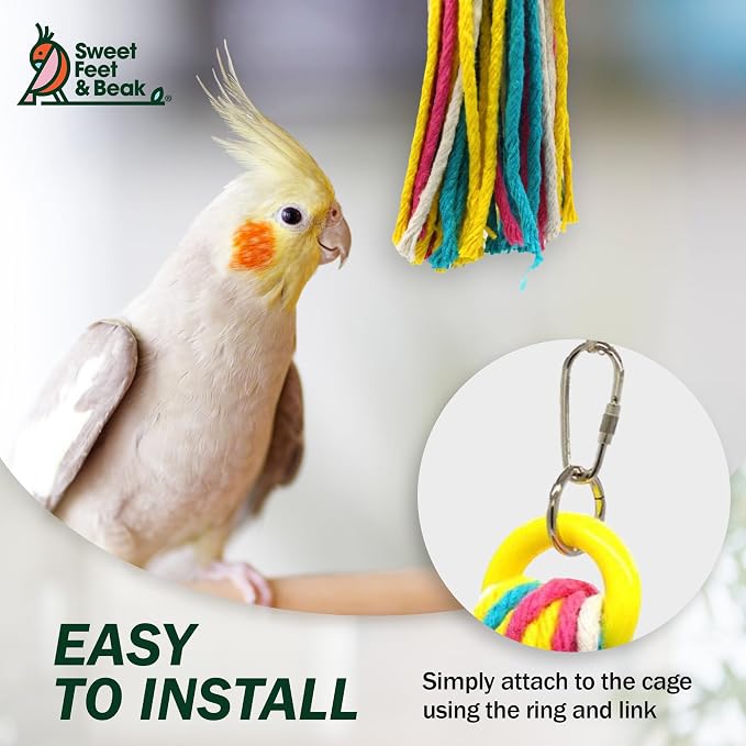 Sweet Feet and Beak Platinum Tweeter Weave Bird Toys - Image 5