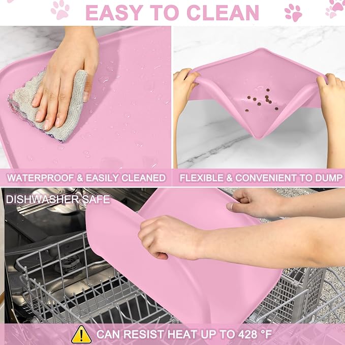 Silicone Pet Food Mat with Raised Edge - Image 6