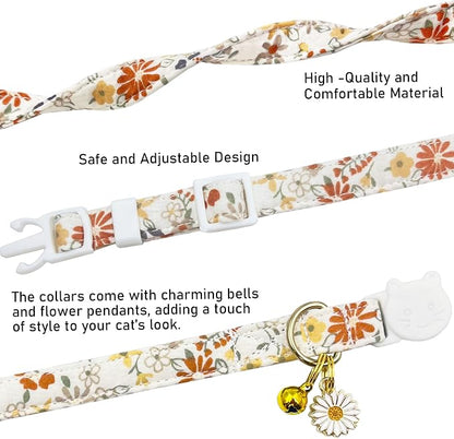 2 Pack Cotton Breakaway Cat Collars Set - Image 2